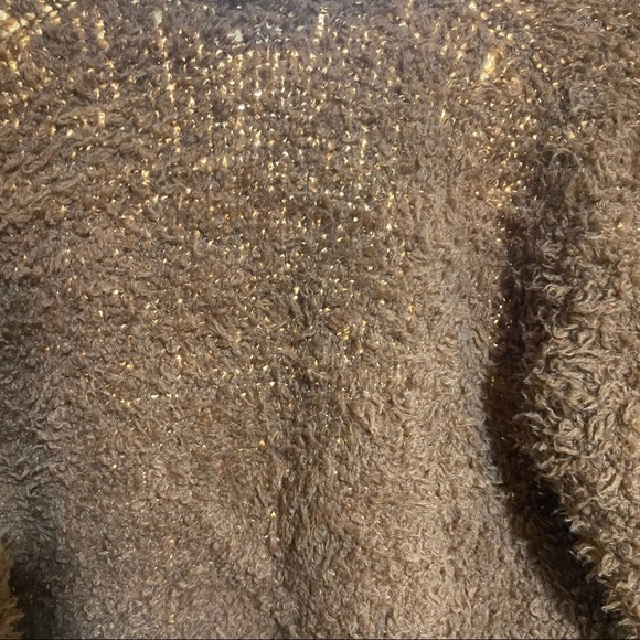 Vince Teddy Long Open-Front Cardigan Dark Camel - Picture 9 of 11